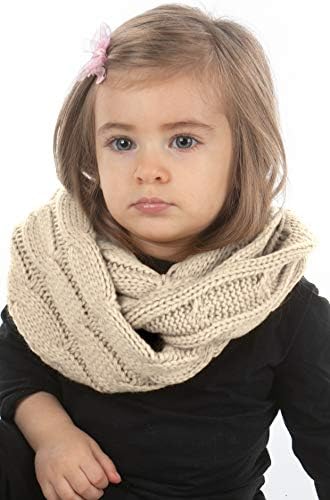 Funky Junque Girls Knit Infinity Scarf for Kids