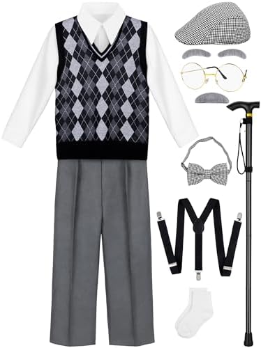 100 Days of School Grandpa Costume for Kids
