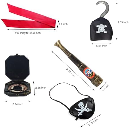 Pirate Party Accessories Set Perfect for Role-Playing