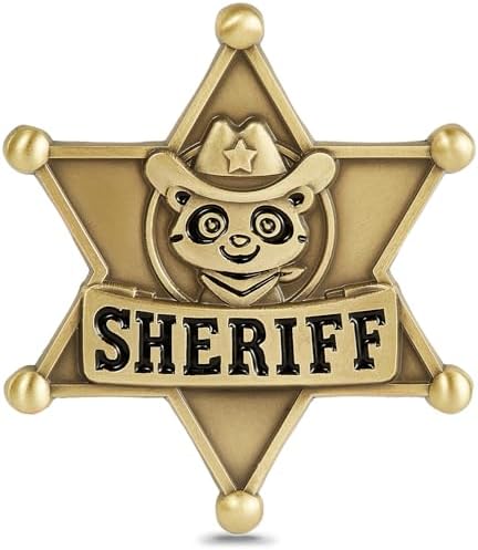 Sheriff KidsBadge with Safe Raccoon Design