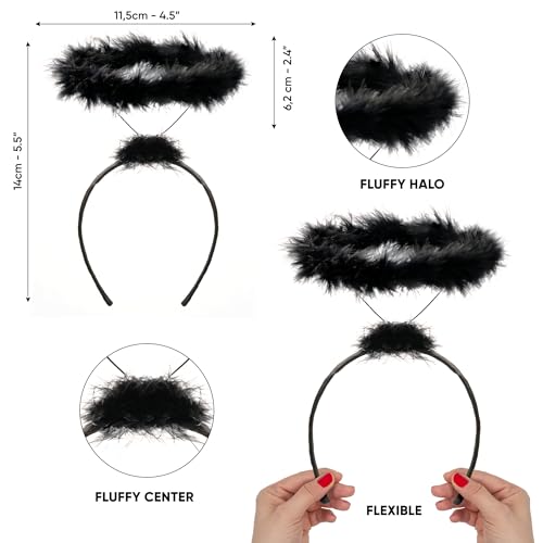 Funcredible Black Halo Halo for Men Women Kids
