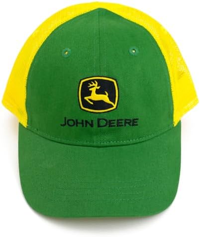 John DeereAdjusted Snapback Baseball Hat - 100 Cotton Twill Front and Breathable Mesh Back