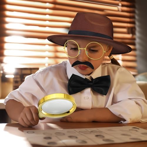8-Piece Detective Costume Kit for Kids Adults
