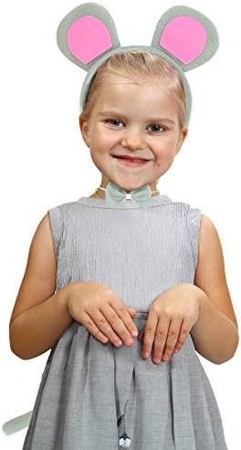 Skeulateen Mouse Costume Accessories - Ears Bow Tie and Tail for Toddlers