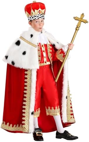 Royal Halloween King Costume Cape for Boys