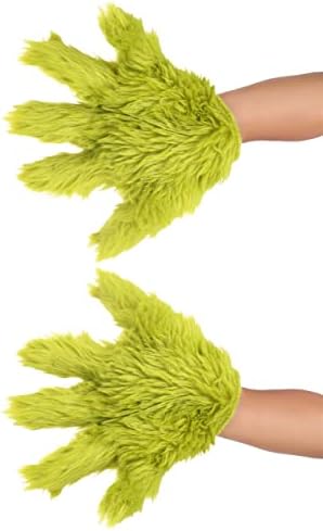 Elope The Grinch Deluxe Kids Faux Fur Gloves