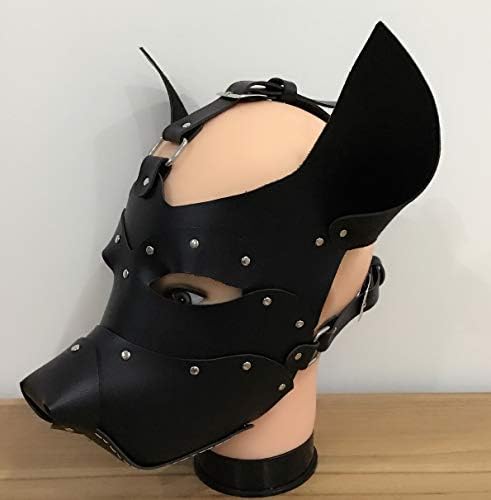 HMILY Handmade Full Face Dog Mask Cosplay Steampunk Halloween costume