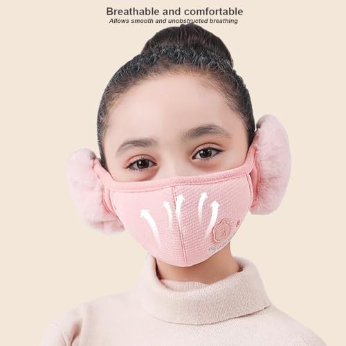 Warm Windproof Mask for Teens - Half Face Earflaps with Dustproof Comfort