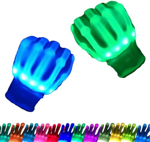 12 color LED Glow Gloves