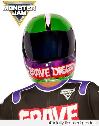 graphite Monster Jam Half-Mask for Kids Boys Halloween Party Accessories