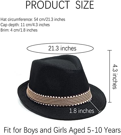 Ultrafun 4-Pack Kids Fedora Hats