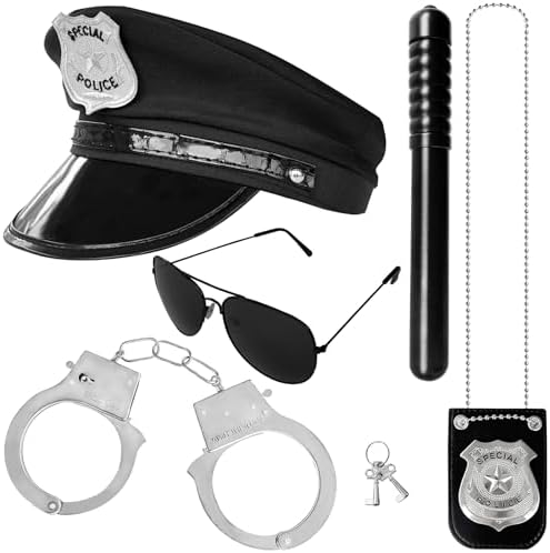 Bvrbaory 5PCS Police Role-Playing Accessories Set