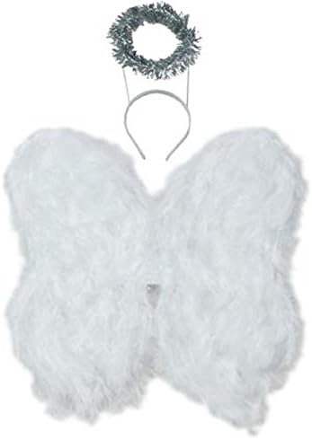 Angel Floral Wings Stunning White Feather Costume Perfect for_SD47