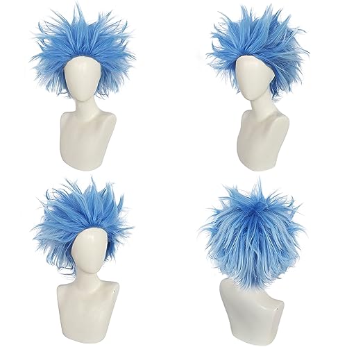 Perfect for Anime Fans - Spiky Blue Wig for Character Cosplays