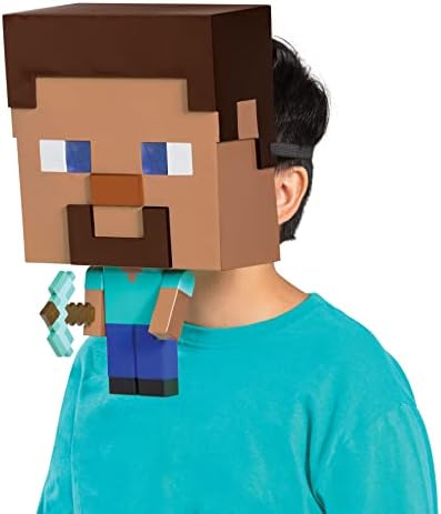Disguise Minecraft Steve Mask for Kids Official Mega Steve Costume