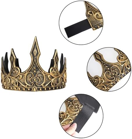 Adjustable Royal Crown Halloween Costume Accessory