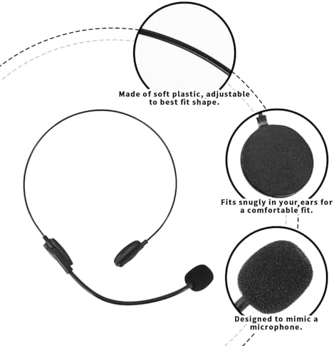 Rock Star Mic Headset Fake Microphone Cosplay Accessory Rock Star Costume