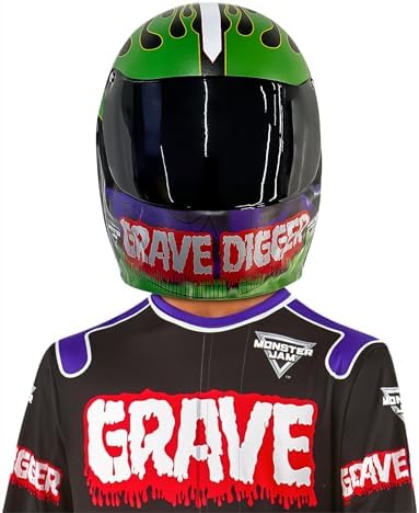 graphite Monster Jam Half-Mask for Kids Boys Halloween Party Accessories