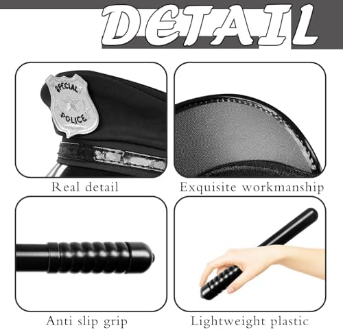 Bvrbaory 5PCS Police Role-Playing Accessories Set