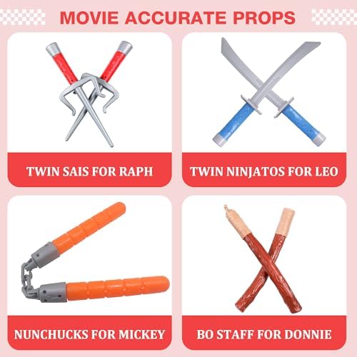 Geamiki Super Hero Party costume with weapons for Kids
