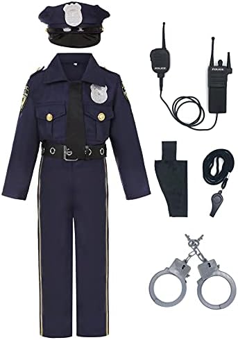 Kids Police Officer Costume for Halloween Look Like a Real cop