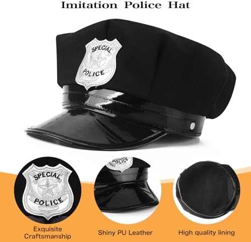 Fleursun Police Costume Accessory Set for Adults