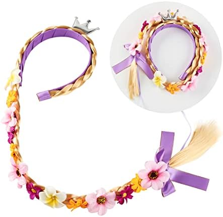 Carkno Princess Wig Jewelry Set for Little Girls Shimmering Beauty