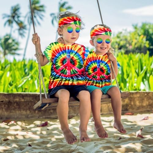 Boys Hippie Costume 4Pcs Set for Halloween Party
