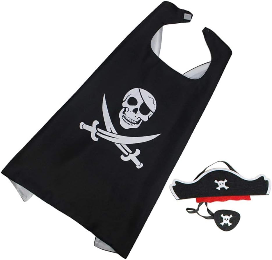 Cartoon Pirate Dress Up Satin Cape