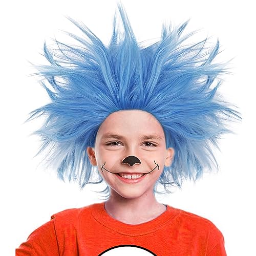 Perfect for Anime Fans - Spiky Blue Wig for Character Cosplays