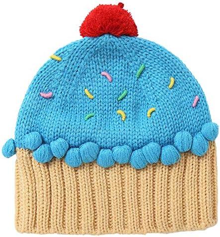 XINQIAO Cupcake Beanie Knitting Hat for Kids - Sweet Winter Accessories