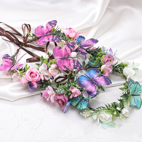 Butterfly Crown Headband - Purple