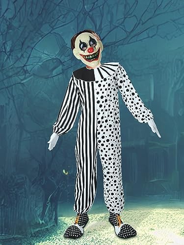 Ramped 5-Piece Scary Killer Clown Costume Set Halloween