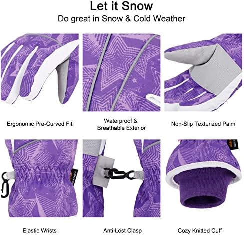 Lullaby Kids Cotton Snow Ski Gloves