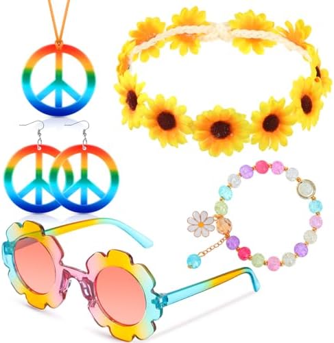 Hippie Accessories for Kids - Boho Peace Sign Set