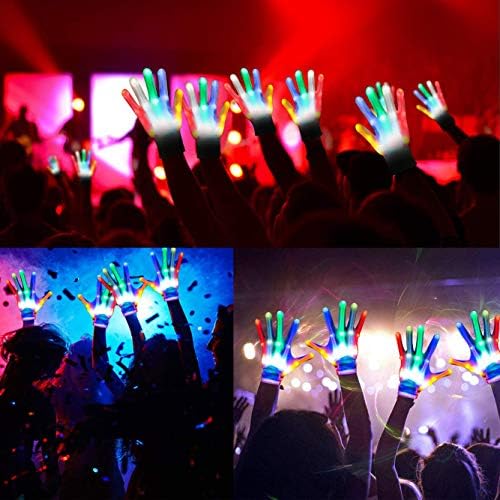 Glowing LED Gloves for Kids Halloween Christmas Birthday Gifts