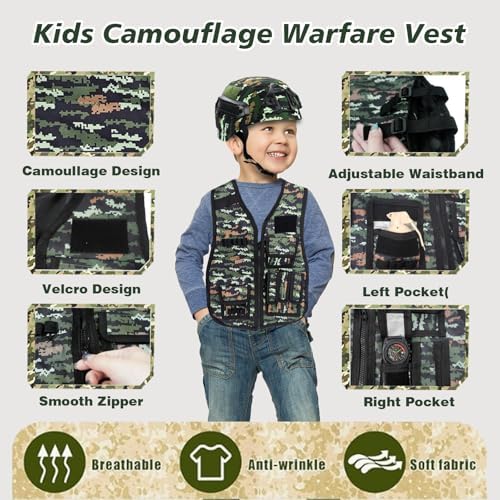 RedCrab Kids Military costume - Role-Play Toy for Halloween