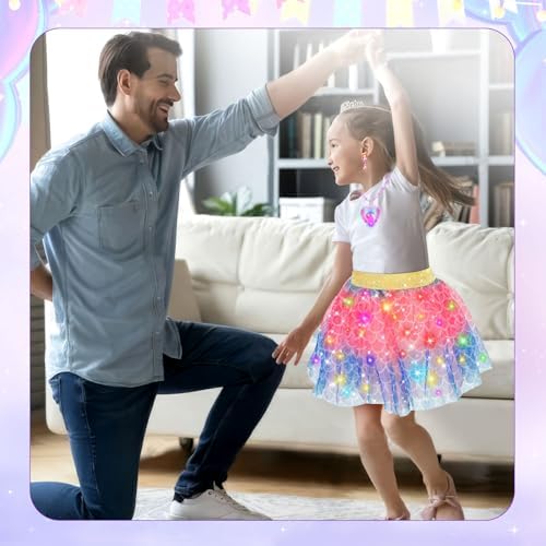 OHARLOBE Princess Dress Up for Girls 4-6 Light Up Costume Set