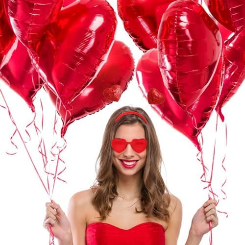 Valentines Heart Headband Sunglasses Set