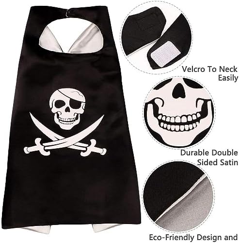 Cartoon Pirate Dress Up Satin Cape
