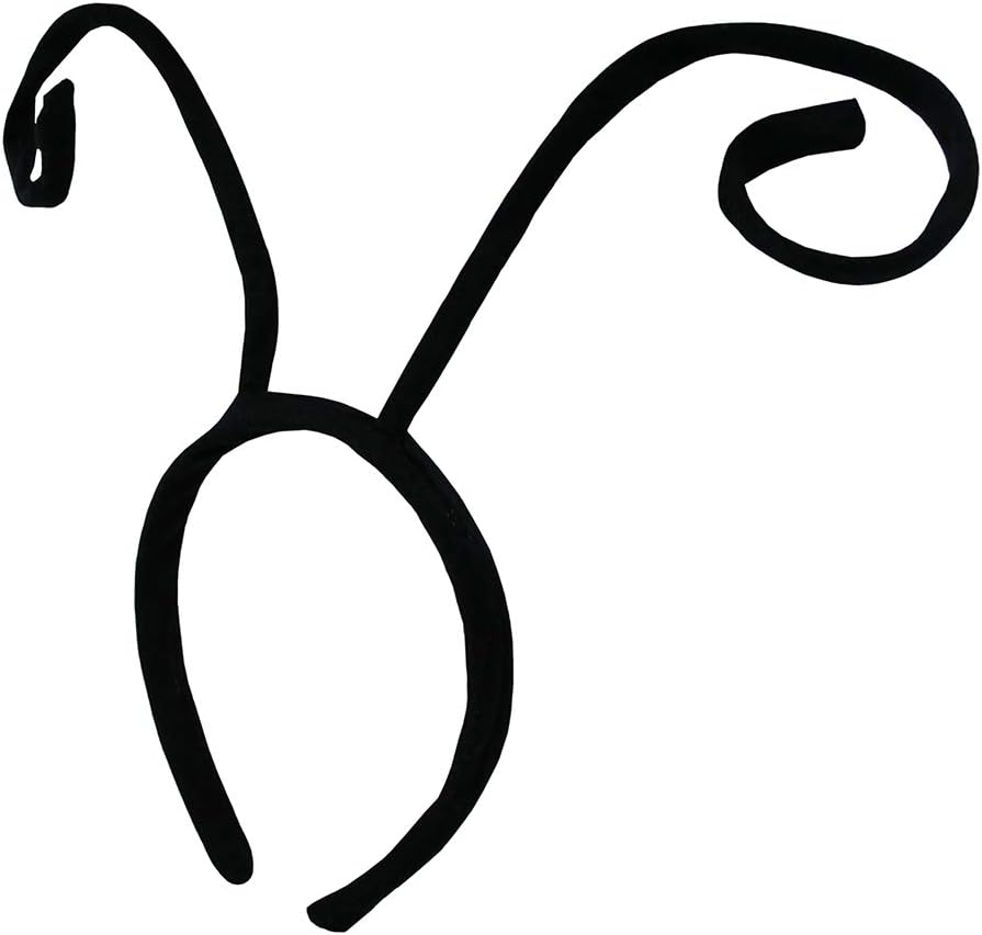 6-Piece Black Velvet Bug Antenna Headband for Kids Costume Accessories