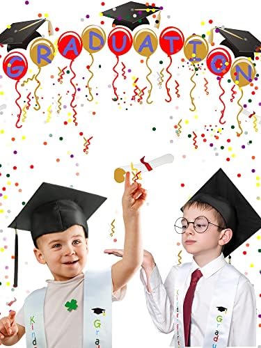 Geyoga 2 Piece Kids Graduation Set Sash and Cap