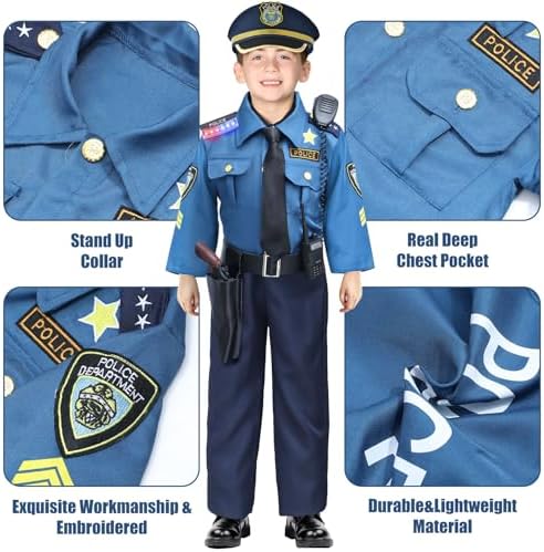 GC 15PCS Kids Police Officer Costume Set