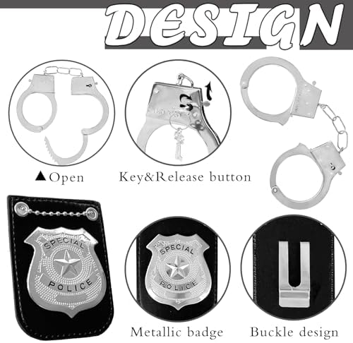 Bvrbaory 5PCS Police Role-Playing Accessories Set