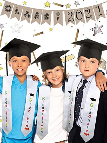 Geyoga 2 Piece Kids Graduation Set Sash and Cap