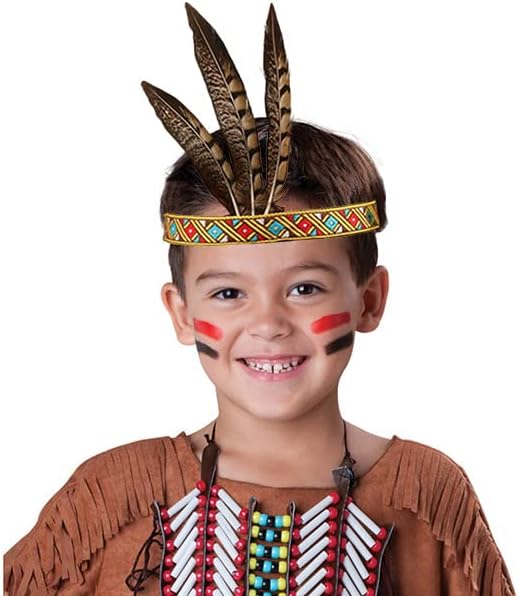 BLUE GARLIC Feather Headdress for Kids and Adults