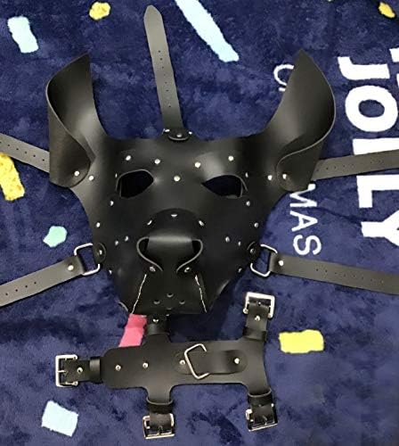 HMILY Handmade Full Face Dog Mask Cosplay Steampunk Halloween costume