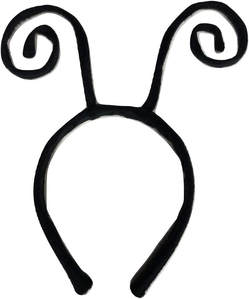 6-Piece Black Velvet Bug Antenna Headband for Kids Costume Accessories