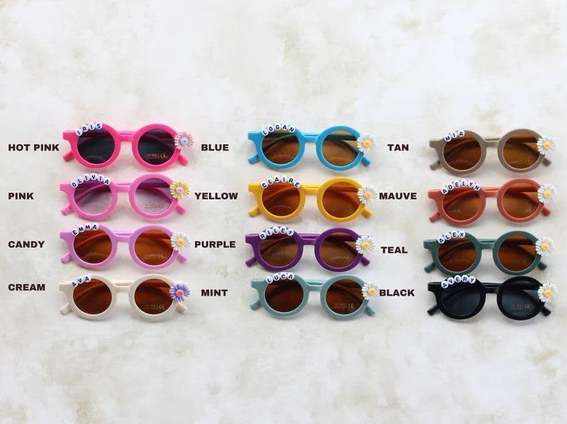 Personalized Kids Sunglasses Custom Name UV Protection