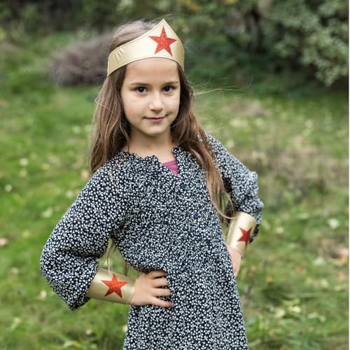 Creative Education Superhero Girl Headband Wrist Bands - Fun Pretend Play for Kids